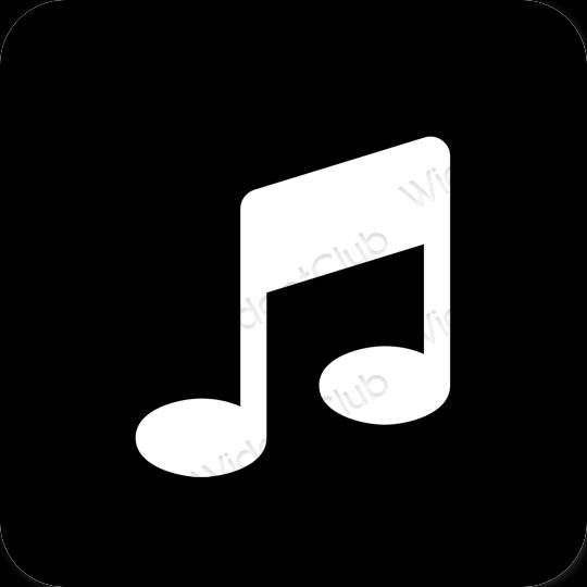 Esteetiline must Apple Music rakenduste ikoonid