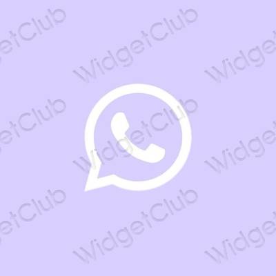 Estetisk pastellblå Messenger app ikoner