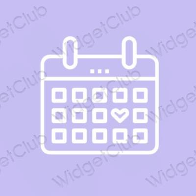 Estetyka pastelowy niebieski Calendar ikony aplikacji