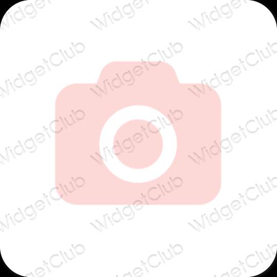 Æstetisk pastel pink Camera app ikoner