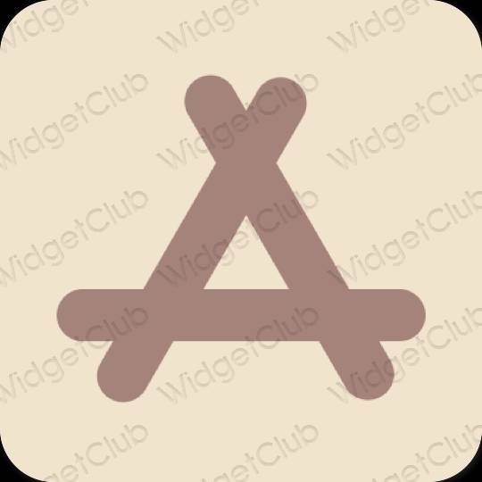 Estetické béžová AppStore ikony aplikácií