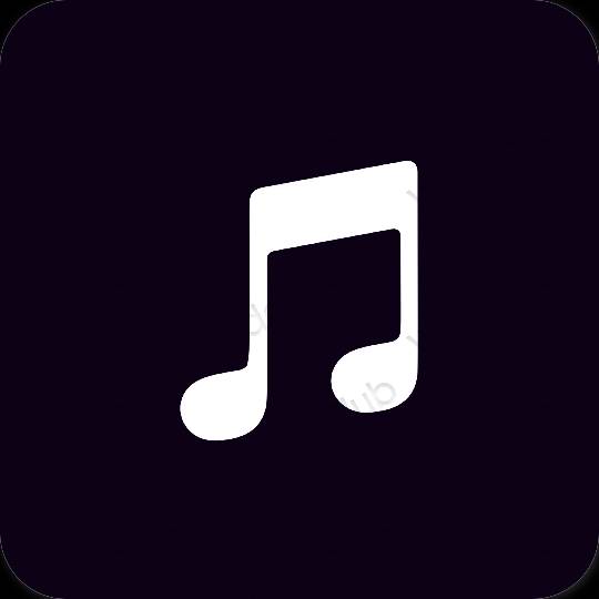 نمادهای برنامه زیباشناسی Apple Music