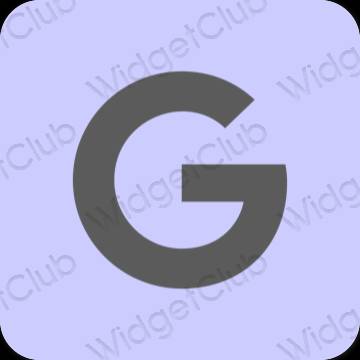 Estetické pastelovo modrá Google ikony aplikácií