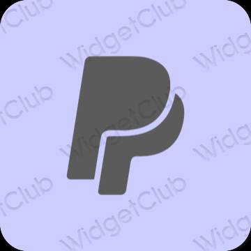 Estetický nachový Paypal ikony aplikací