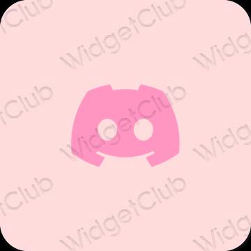 Estetski pastelno ružičasta discord ikone aplikacija