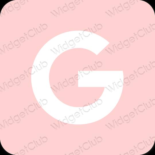 Estetico rosa Google icone dell'app