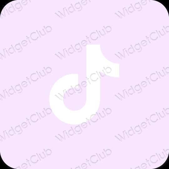 Æstetisk lilla TikTok app ikoner
