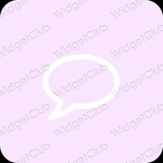 Естетичний фіолетовий Messages значки програм