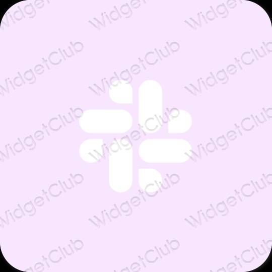 Естетичний фіолетовий Slack значки програм