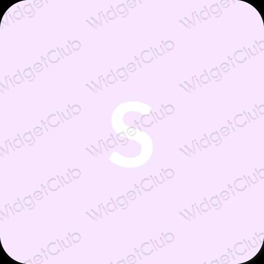 Estetinis violetinė SHEIN programėlių piktogramos
