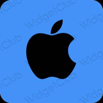 เกี่ยวกับความงาม นีออนสีฟ้า Apple Store ไอคอนแอพ
