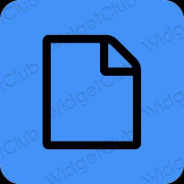 Stijlvol blauw Notes app-pictogrammen