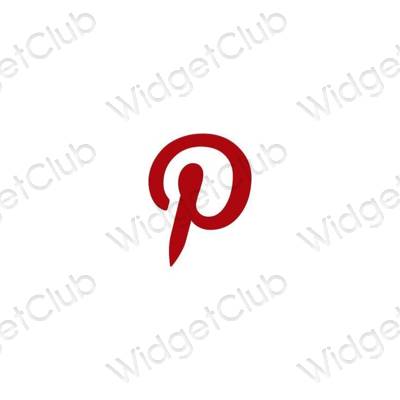 Esthetische Pinterest app-pictogrammen