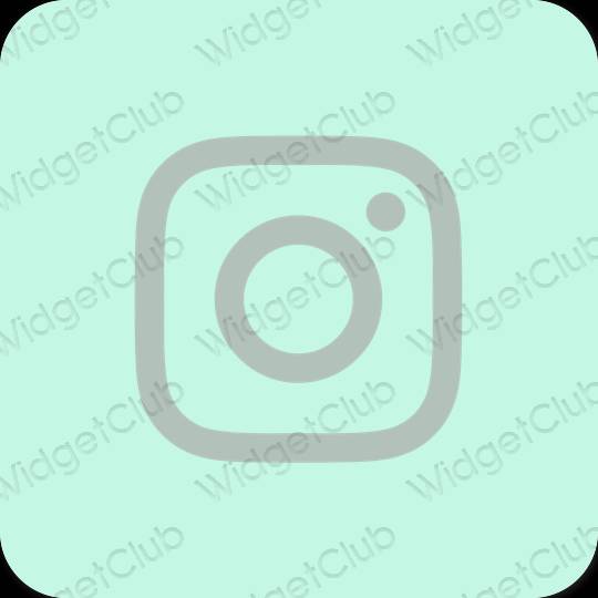 Естетски пастелно плава Instagram иконе апликација