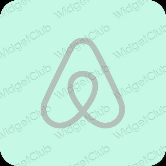 Естетичний пастельний синій Airbnb значки програм