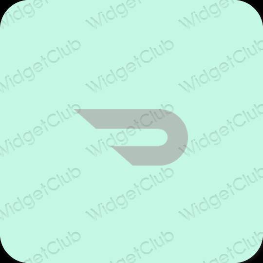 Æstetisk pastel blå Doordash app ikoner