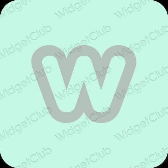 Estético azul pastel Weebly iconos de aplicaciones