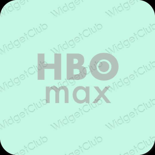 Estetické pastelovo modrá HBO MAX ikony aplikácií