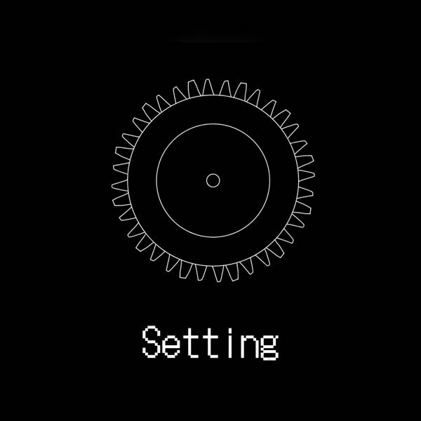 Естетски црн Settings иконе апликација