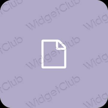 Estetyka pastelowy niebieski Files ikony aplikacji
