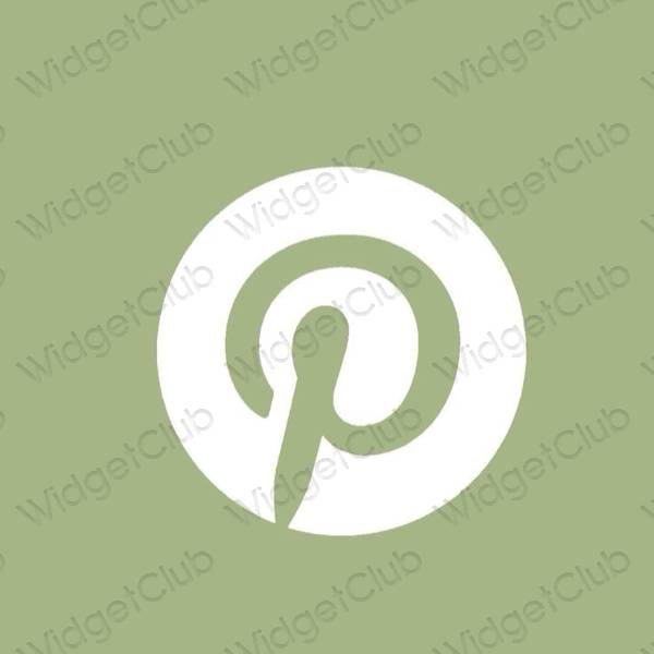 جمالية Pinterest أيقونات التطبيقات