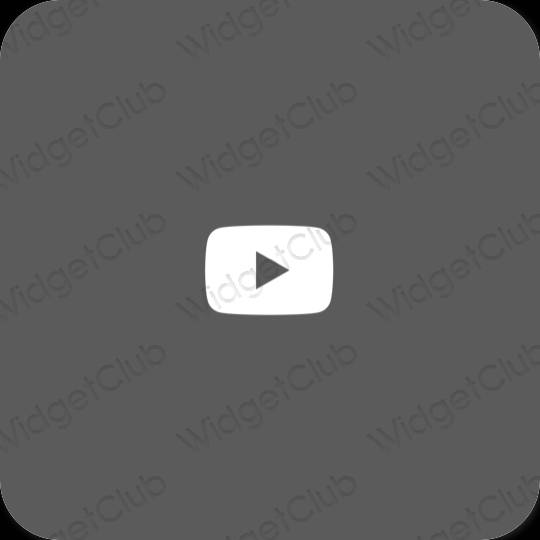Estetis Abu-abu Youtube ikon aplikasi