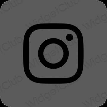 Estetsko siva Instagram ikone aplikacij