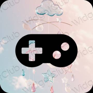 Aesthetic black Game app icons