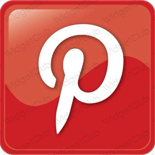 زیبایی شناسی صورتی نئونی Pinterest آیکون های برنامه