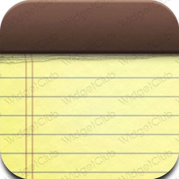 Aesthetic yellow Notes app icons