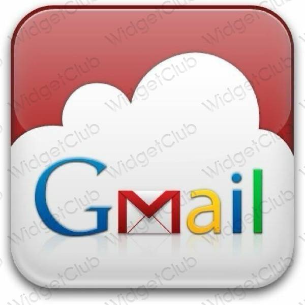 Esztétika szürke Gmail alkalmazás ikonok