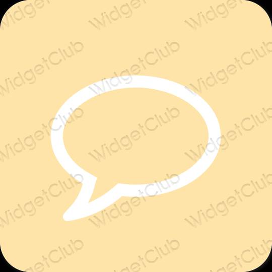 Aesthetic yellow Messages app icons