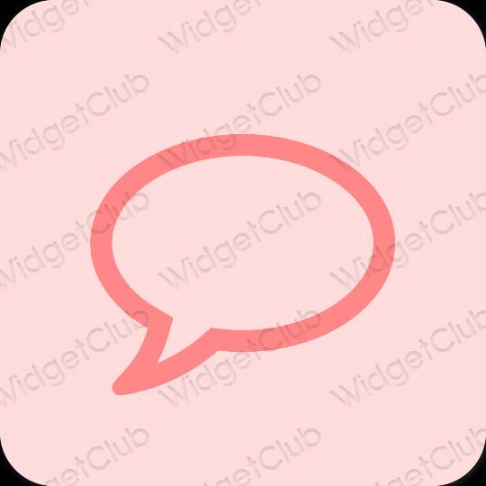 Estético rosa pastel Notes ícones de aplicativos