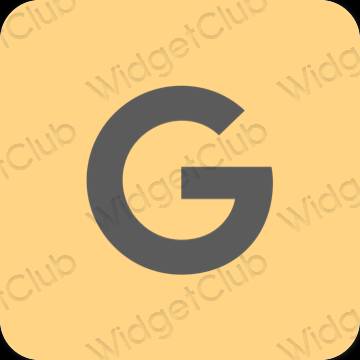 Ästhetisch Orange Google App-Symbole