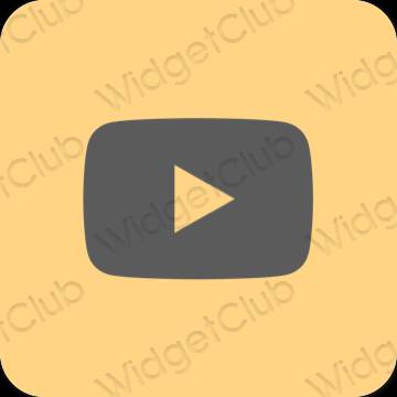 Esthétique brun Youtube icônes d'application