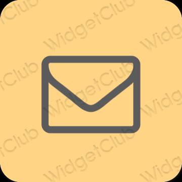 Естетичен оранжево Mail икони на приложения
