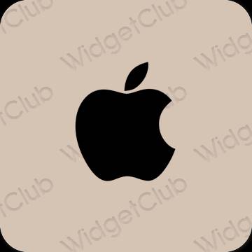 Estetico beige Apple Store icone dell'app