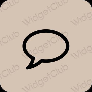 Stijlvol beige Messages app-pictogrammen