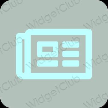 Ästhetisch grün Notes App-Symbole