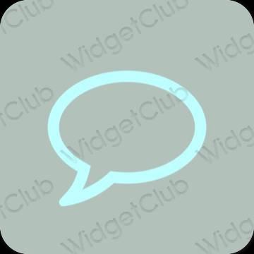 Estetico verde Messages icone dell'app