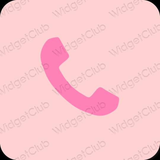 Æstetisk lyserød Phone app ikoner