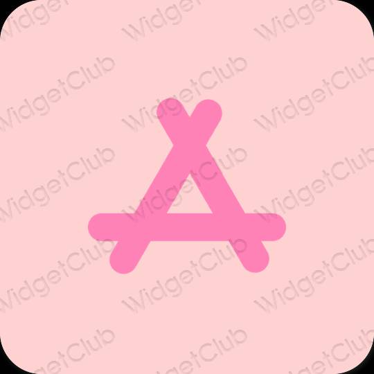 Ესთეტიური ვარდისფერი AppStore აპლიკაციის ხატები
