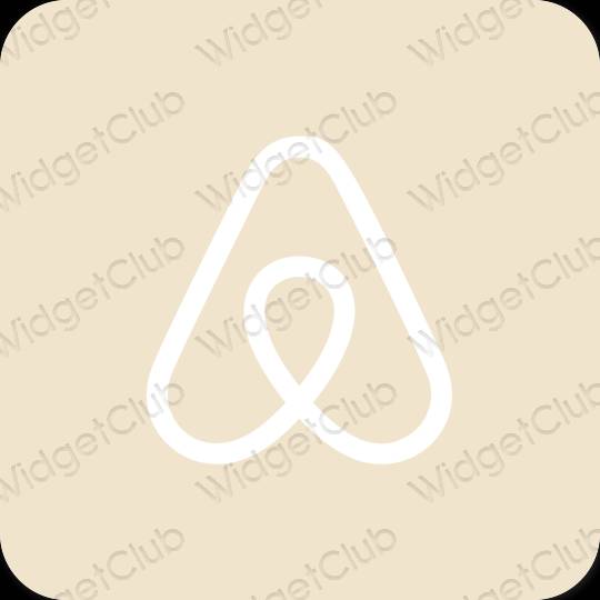 Estetyka beżowy Airbnb ikony aplikacji
