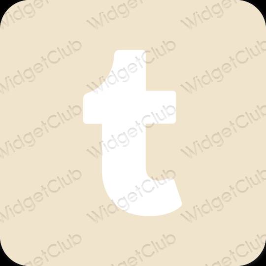 Estetický béžový Tumblr ikony aplikací