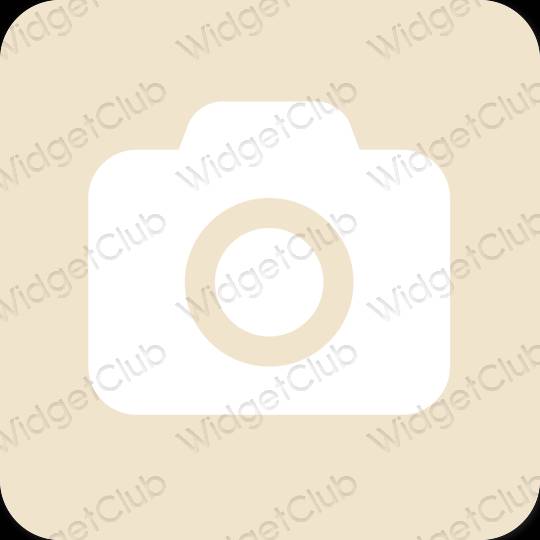 Estetis krem Camera ikon aplikasi