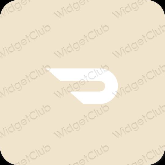 Stijlvol beige Doordash app-pictogrammen