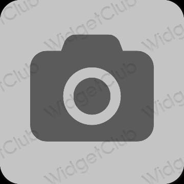 Estetis Abu-abu Camera ikon aplikasi