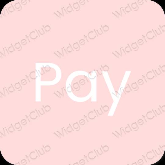 Esthétique rose pastel PayPay icônes d'application