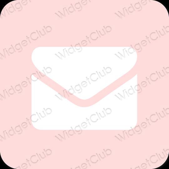Stijlvol pastelroze Yahoo! app-pictogrammen