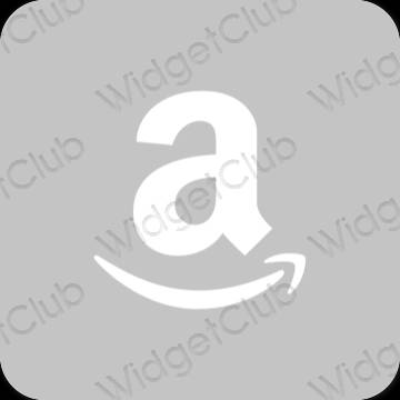 Estetic gri Amazon pictogramele aplicației